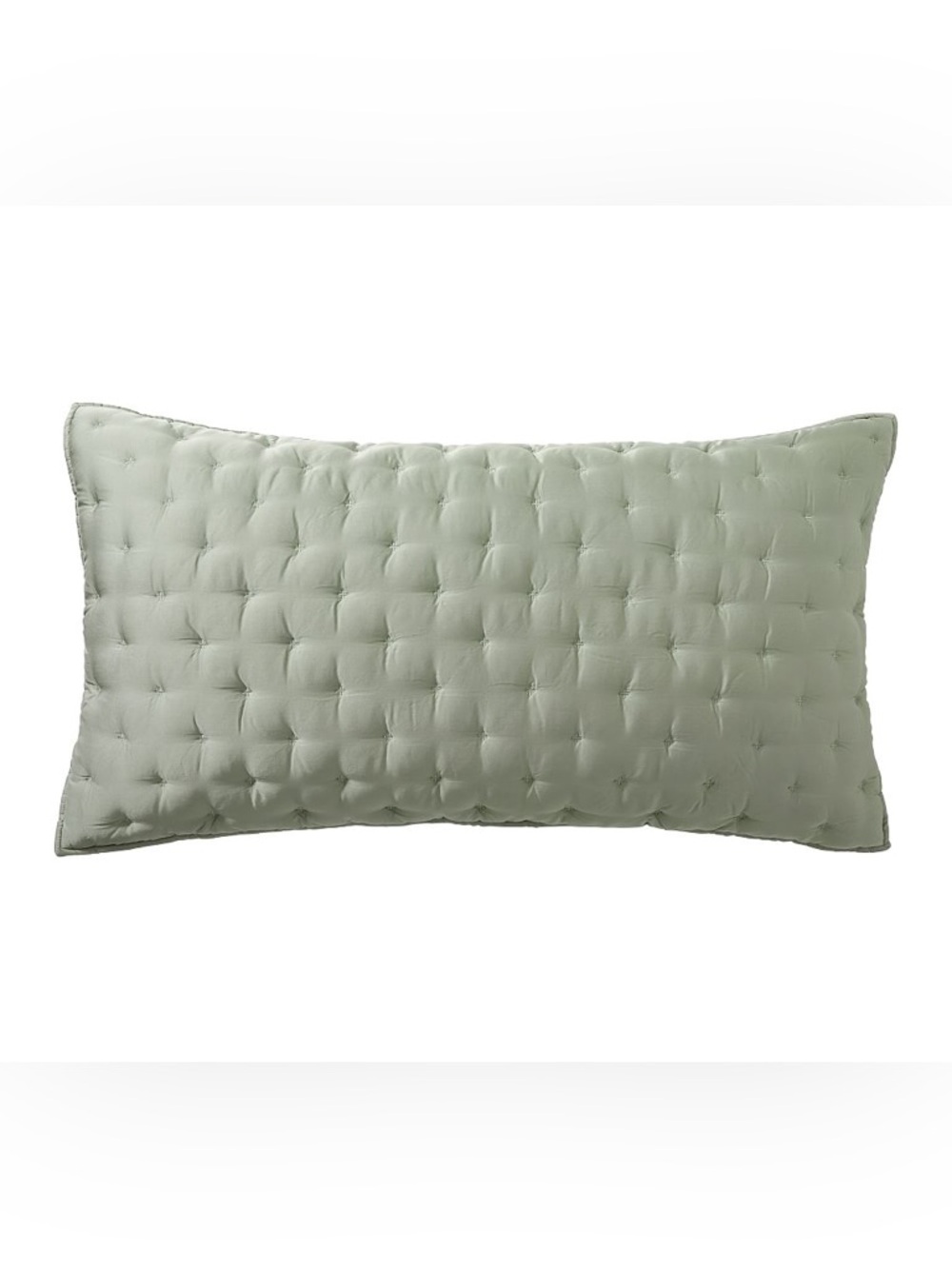 NWT Pottery Barn Tencel Quilted King Pillow Sham in Eucalyptus